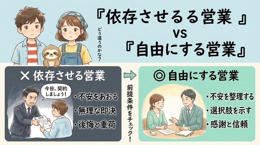 売り込まない営業とは？ 営業25年の僕が見た「依存させる営業」と「自由にする営業」の違い